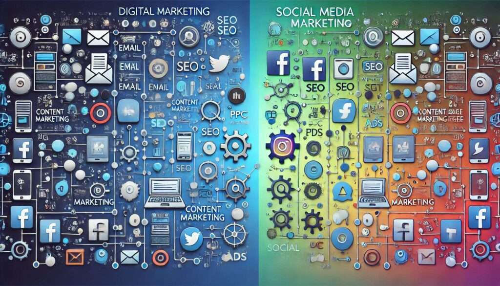 Difference Between Digital Marketing and Social Media Marketing